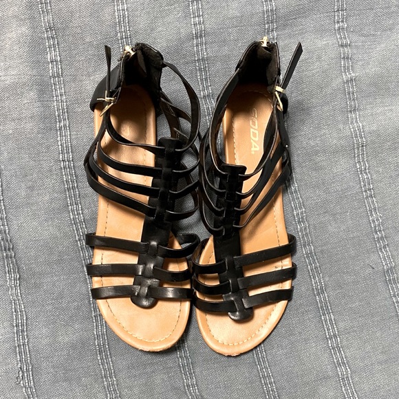 Black Gladiator Sandals